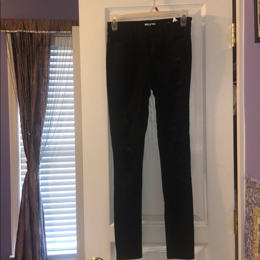 Black Skinny Ripped Jeans